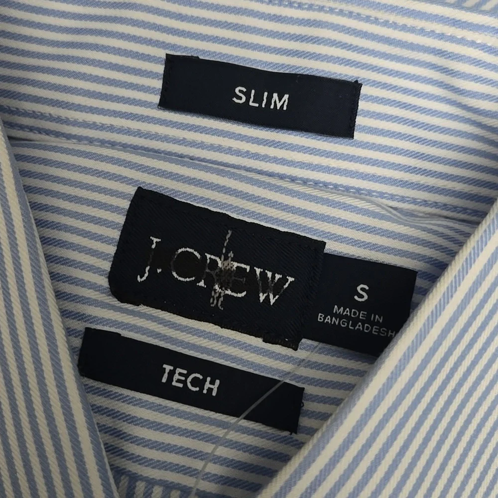 Nwt J. Crew Slim Bowery Performance Dress Shirt with Spread Collar size Small